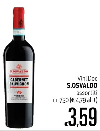 Maxi Supermercati Vini Doc S. Osvaldo 750ml offerta