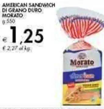 Bennet American Sandwich Di Grano Duro Morato offerta