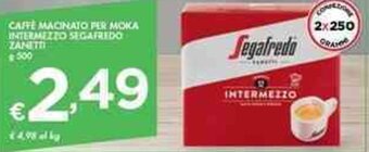 Bennet Caffè Macinato Per Moka Intermezzo Segafredo Zanetti offerta