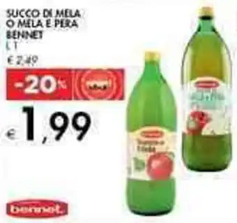 Bennet Succo De Mela O Mela E Pera Bennet offerta
