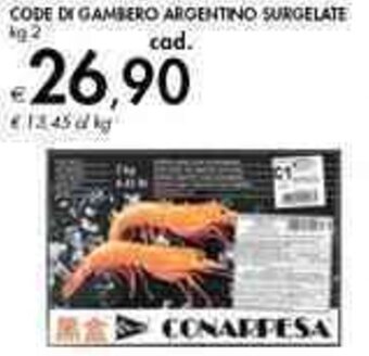 Bennet Code Di Gambero Argentino Surgelate offerta