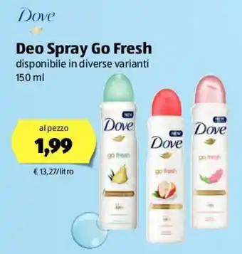 ALDI Deo Spray Go Fresh 150ml offerta