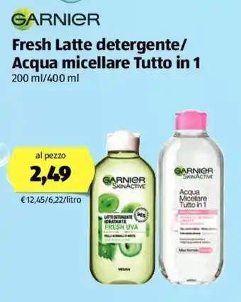 ALDI Garnier Fresh Latte Detergente 200ml/400ml offerta