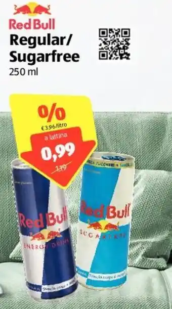 ALDI Red Bull Regular/Sugarfree 250ml offerta
