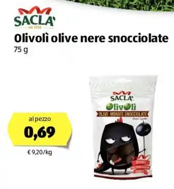 Olivoli Olive Nere Snocciolate 75g