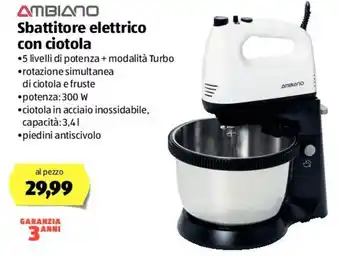 ALDI Sbattitore Elettrico Con Ciotola offerta