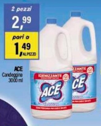 Lillapois Ace Candeggina 3000 ml offerta