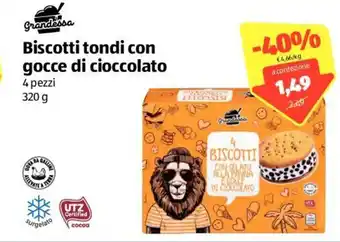 ALDI Biscotti Tondi Con Gocce 320g offerta