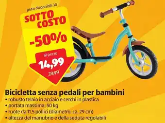 ALDI Bicicletta senza pedali per bambini offerta
