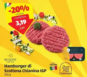 ALDI Hamburger di Scottona Chianina IGP 250g offerta