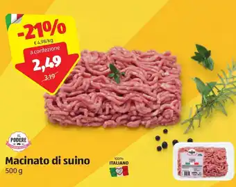 ALDI Il Podere Macinato di suino 500g offerta