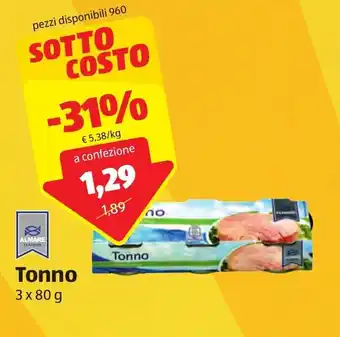 ALDI Almare Tonno 3 x 80 g offerta