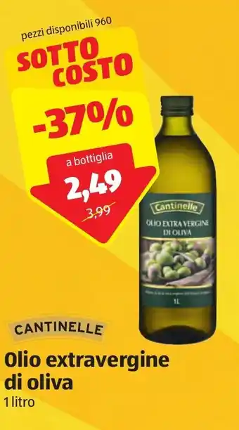 ALDI Cantinelle Olio extravergine di oliva 1 litro offerta