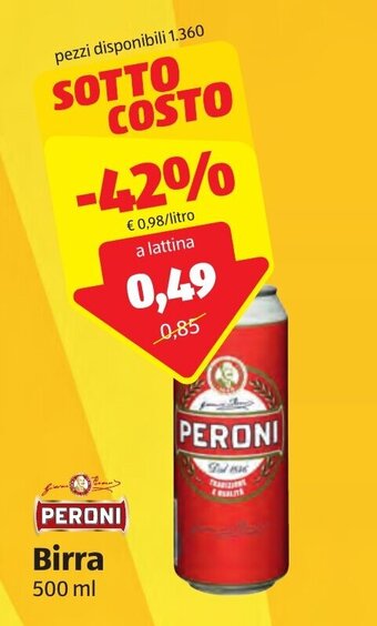 ALDI Peroni Birra 500 ml offerta