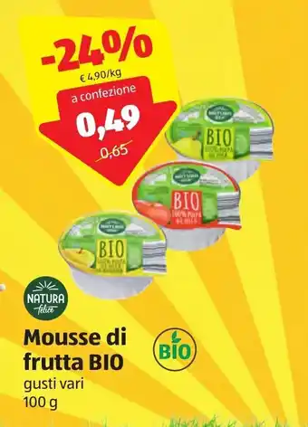 ALDI Mousse di frutta BIO 100g offerta