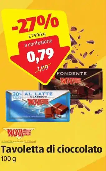 ALDI Tavoletta di cioccolato 100g offerta