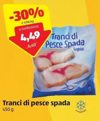 Tranci di pesce spada 450g