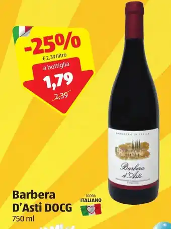 ALDI Barbera d'Asti DOCG 750 ml offerta