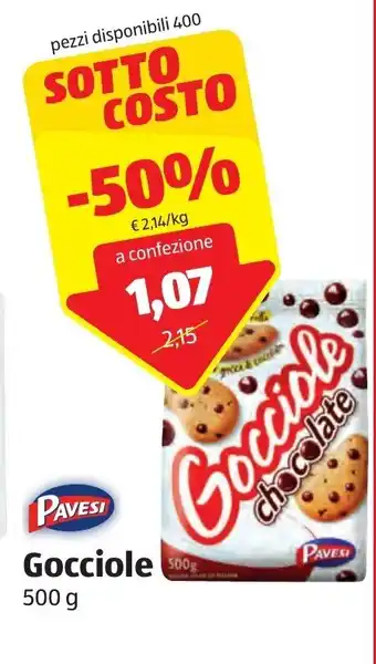 ALDI Pavesi Gocciole 500g offerta