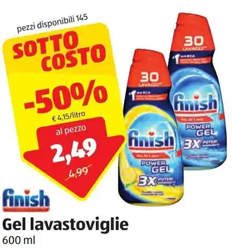 ALDI Finish Gel lavastoviglie 600 ml offerta