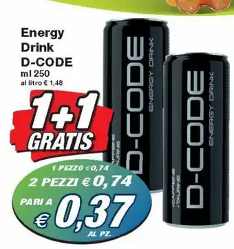 Prix Quality D-Code Energy Drink 250 ml offerta