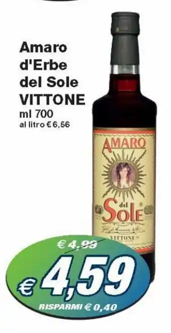 Prix Quality Vittone Amaro d'Erbe del Sole 700 ml offerta
