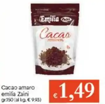 Famila Cacao Amaro Emilia Zaini gr 150 offerta