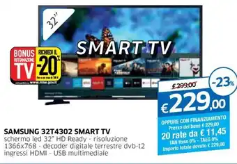 IperFamila Samsung 32T4302 Smart TV offerta