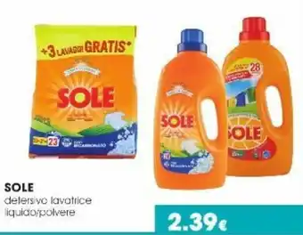 Sole detersivo lavatrice liquido/polvere