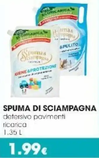 Tigotà Spuma di Sciampagna detersivo pavimenti ricarica 1.35L offerta
