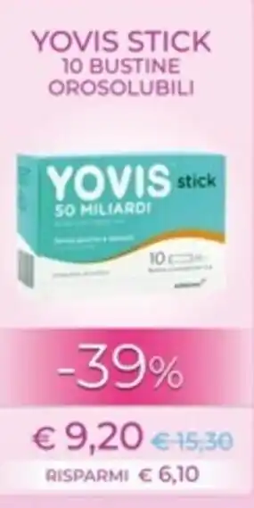 Yovis Stick 10 Bustine Orosolubili