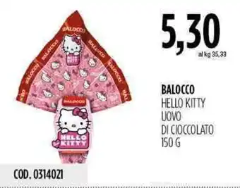 Carico Cash & Carry Balocco Hello Kitty Uovo di Cioccolato 150g offerta