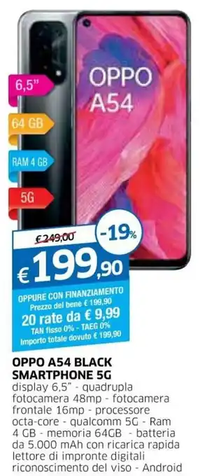Oppo A54 Black Smartphone 5G