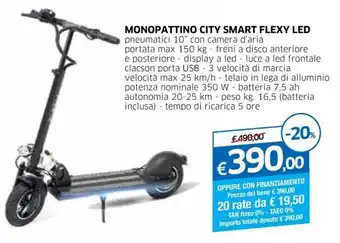 IperFamila Monopattino City Smart Flexy Led offerta