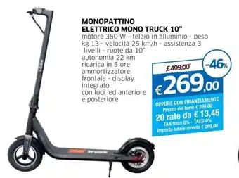 IperFamila Monopattino Elettrico Mono Truck 10 offerta