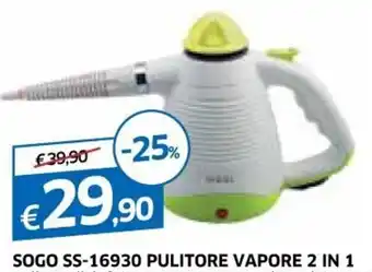 Sogo SS-16930 Pulitore Vapore 2 in 1