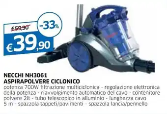 Necchi NH3061 Aspirapolvere Ciclinico