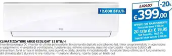 IperFamila Climatizzatore Argo Ecolight 12 BTU/H offerta