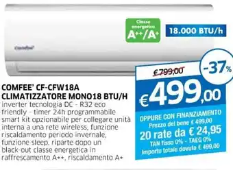 Comfee CF-CFW18A Climatizzatore Mono18 BTU/H