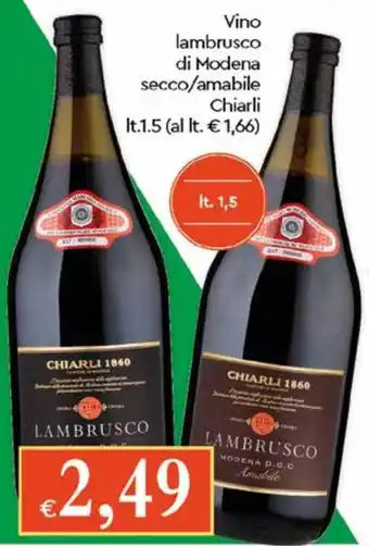 Famila Vino Lambrusco Di Modena 1.5lt offerta