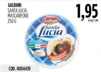 Carico Cash & Carry Galbani Santa Lucia Mascarpone 250 g offerta