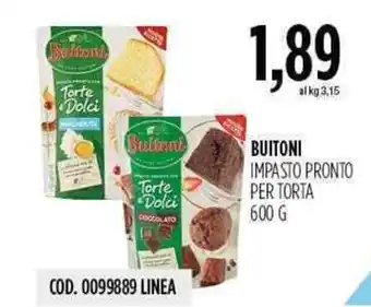 Carico Cash & Carry Buitoni Impasto Pronto per Torta 600g offerta