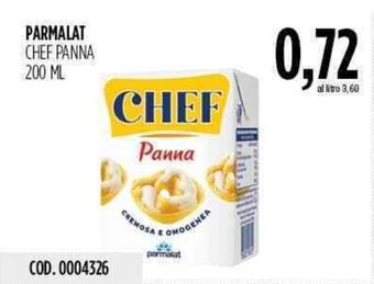 Carico Cash & Carry Parmalat Chef Panna 200 ml offerta