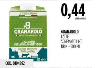 Granarolo Latte Scremato UHT Brik - 500 ml