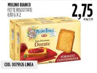 Carico Cash & Carry Mulino Bianco Fette Biscottate 630 g x 2 offerta