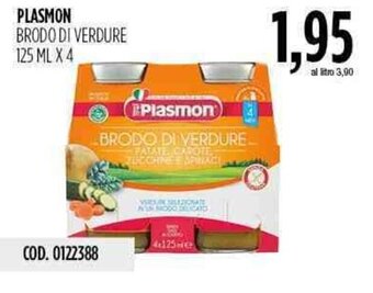Carico Cash & Carry Plasmon Brodo di Verdure 125 ml x 4 offerta