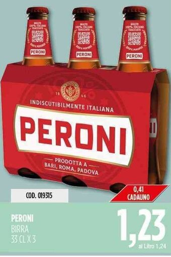 Carico Cash & Carry Peroni Birra 33 cl x 3 offerta