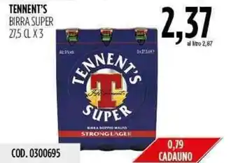 Carico Cash & Carry Tennent's Super Birra 27,5 cl x 3 offerta
