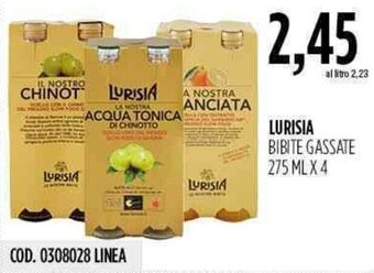 Carico Cash & Carry Lurisia Bibite Gassate 275 ml x 4 offerta