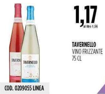 Carico Cash & Carry Tavernello Vino Frizzante 75 cl offerta
